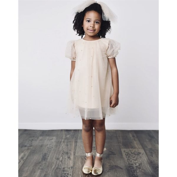 Dolly by Le Petit Tom Pearl Tulle Puff Aline Dress Pearl Fashion