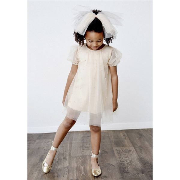 Dolly by Le Petit Tom Pearl Tulle Puff Aline Dress Pearl Fashion