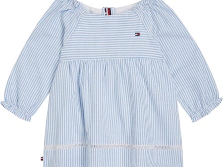 Tommy Hilfiger Baby Ithaca LS Dress Copenhagen Blue   White Cheap