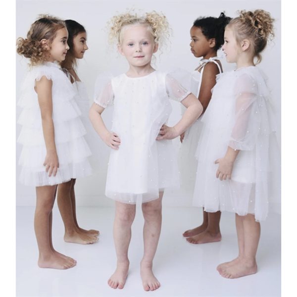 Dolly by Le Petit Tom Pearl Tulle Puff Aline Dress White Online