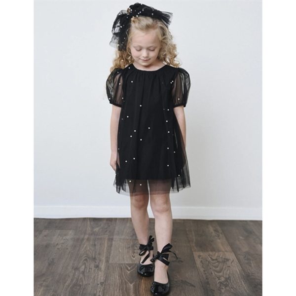 Dolly by Le Petit Tom Pearl Tulle Puff Aline Dress Black Online Sale