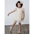 Dolly by Le Petit Tom Pearl Tulle Puff Aline Dress Pearl Fashion