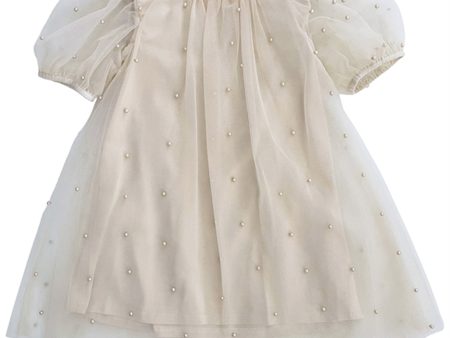 Dolly by Le Petit Tom Pearl Tulle Puff Aline Dress Pearl Fashion