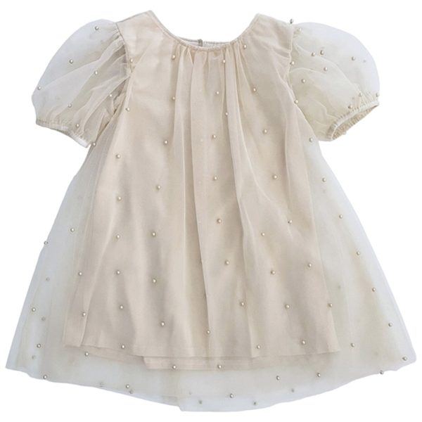 Dolly by Le Petit Tom Pearl Tulle Puff Aline Dress Pearl Fashion