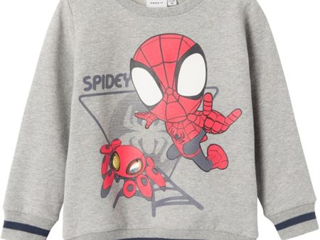 Name it Grey Melange Detlef Spidey Sweatshirt Cheap