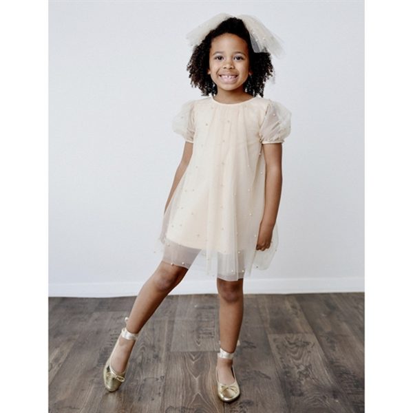 Dolly by Le Petit Tom Pearl Tulle Puff Aline Dress Pearl Fashion