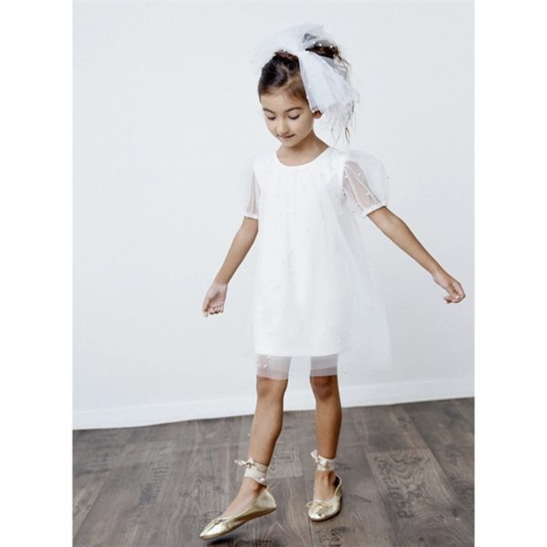 Dolly by Le Petit Tom Pearl Tulle Puff Aline Dress White Online