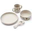 Liewood Vivi Silicone Printed Tableware Set Farm   Sandy Sale