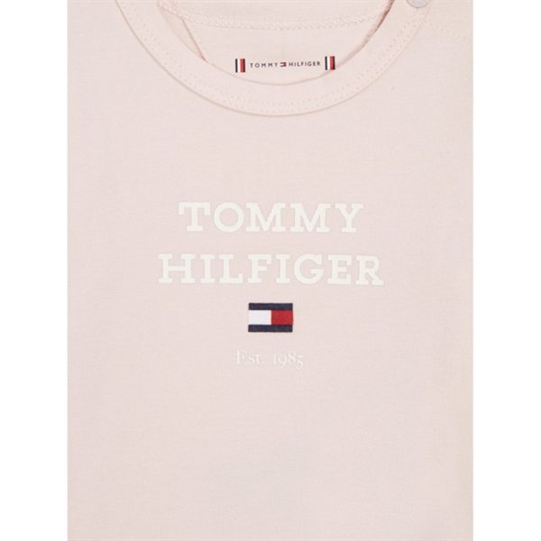 Tommy Hilfiger Baby Th Logo LS Body Whimsy Pink For Discount