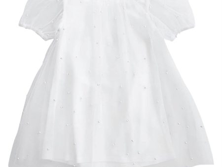 Dolly by Le Petit Tom Pearl Tulle Puff Aline Dress White Online