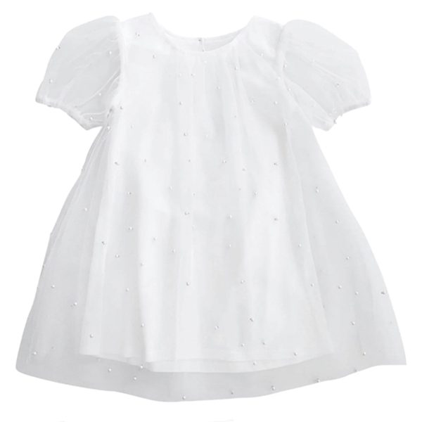 Dolly by Le Petit Tom Pearl Tulle Puff Aline Dress White Online