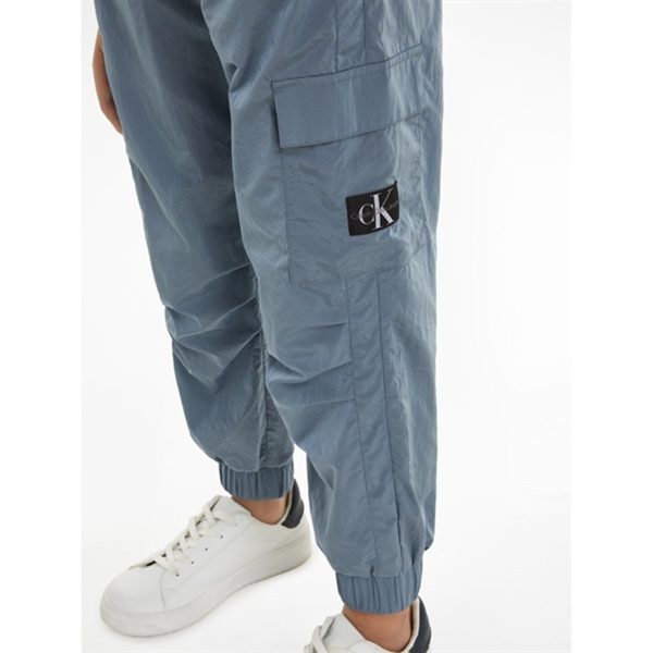 Calvin Klein Structured Nylon Trackpants Goblin Blue Hot on Sale