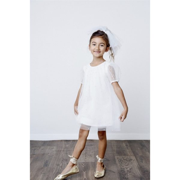 Dolly by Le Petit Tom Pearl Tulle Puff Aline Dress White Online