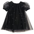 Dolly by Le Petit Tom Pearl Tulle Puff Aline Dress Black Online Sale