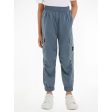 Calvin Klein Structured Nylon Trackpants Goblin Blue Hot on Sale