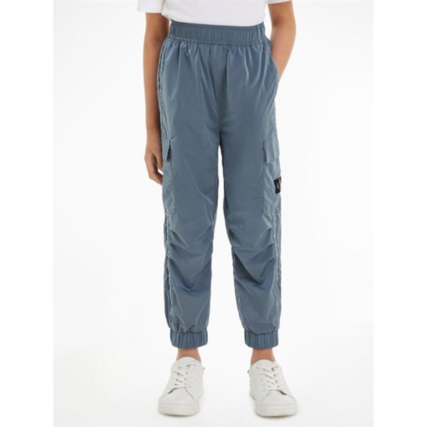 Calvin Klein Structured Nylon Trackpants Goblin Blue Hot on Sale