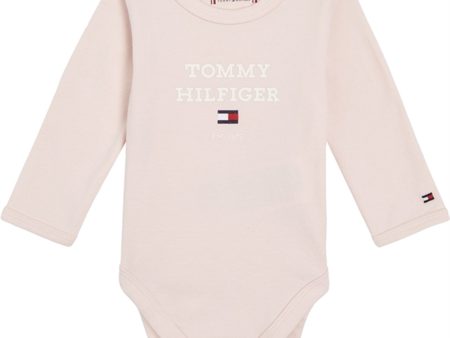 Tommy Hilfiger Baby Th Logo LS Body Whimsy Pink For Discount