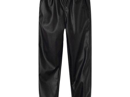 Name it Black Sianine PU Pants Hot on Sale