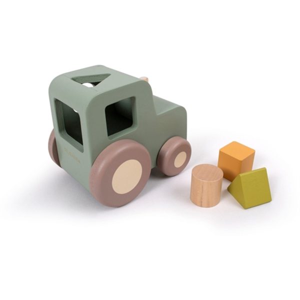 FILIBABBA Pull-Along Tractor with Shape Sorter Fashion