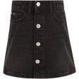 Calvin Klein Washed Black Denim Button Skirt Washed Black Cheap