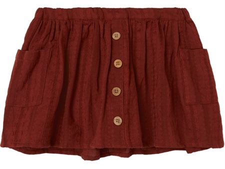 Lil Atelier Fired Brick Runa Skirt Sale