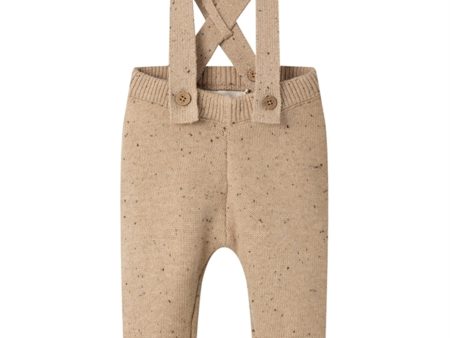 Lil Atelier Warm Sand Melange Galto Knit Pants Fashion