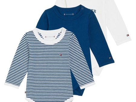 Tommy Hilfiger Baby Body 3-Pack Gift Box Deep Indigo For Sale