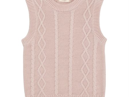 Copenhagen Colors Lb. Rosa Knitted Cable Vest For Discount