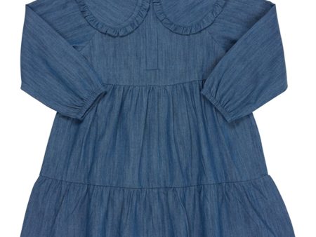 Copenhagen Colors Lt Denim Blue Denim Dress w. Collar Online