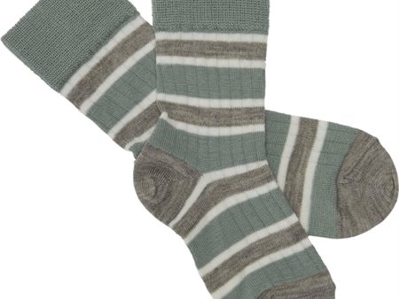 FUB 2-Pack Two-Tone Striped Socks Beige Melange Online