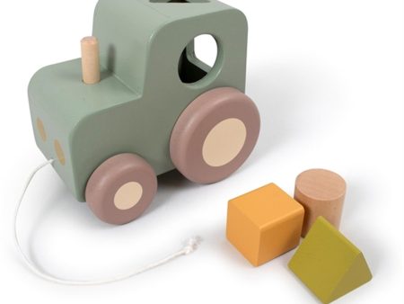 FILIBABBA Pull-Along Tractor with Shape Sorter Fashion