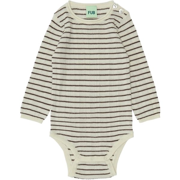 FUB Baby Rib Body Ecru Chocolate Fashion