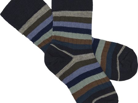 FUB 2-Pack Classic Striped Socks Dark Navy Multi Stripe Discount