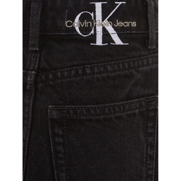 Calvin Klein Washed Black Denim Button Skirt Washed Black Cheap