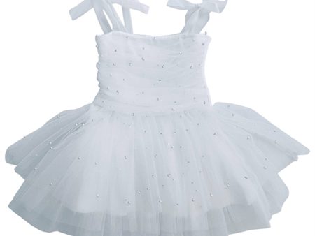 Dolly by Le Petit Tom Pearl Tulle Ballerina Dress White Hot on Sale