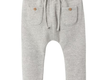 Lil Atelier Grey Melange Thor Loose Pants Online Hot Sale