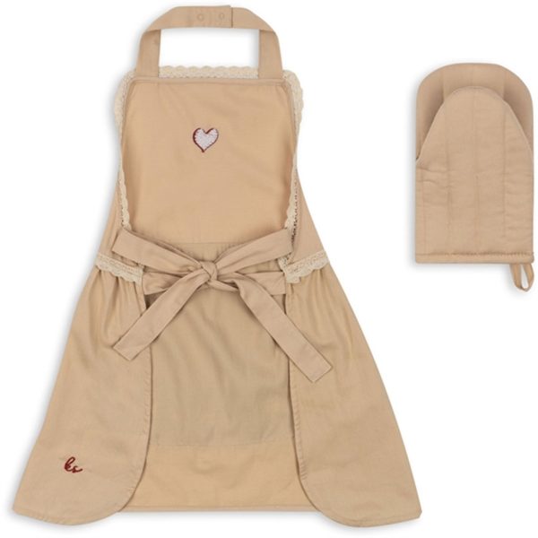 Konges Sløjd Apron and Oven Mitt for Kids Smoke Gray on Sale