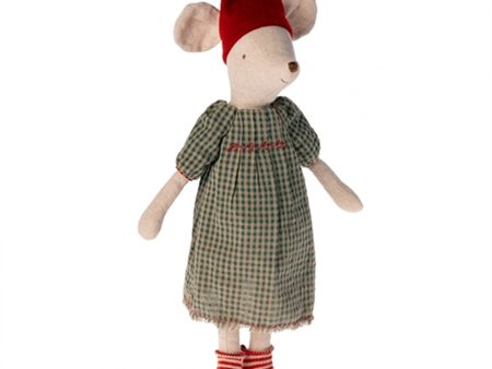 Maileg Christmas Mouse, Medium - Girl Discount