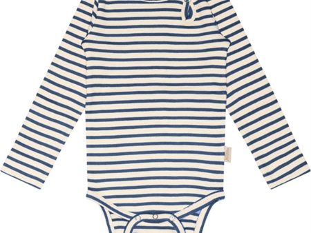 Petit Piao® Denim Blue Off White Body Modal Striped Discount