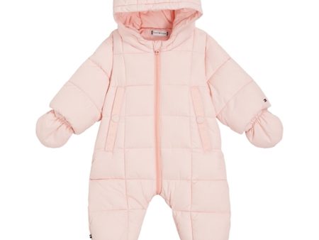 Tommy Hilfiger Baby Monotype Tape Ski Suit Pink Crystal Discount