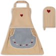 Konges Sløjd Apron and Oven Mitt for Kids Smoke Gray on Sale