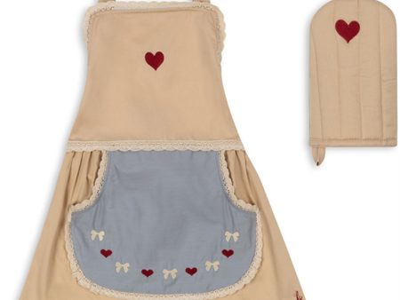 Konges Sløjd Apron and Oven Mitt for Kids Smoke Gray on Sale