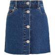 Tommy Hilfiger Denim Button Through Skirt Midblueclean For Cheap