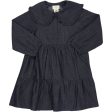 Copenhagen Colors Dk Denim Blue Denim Dress w. Collar For Cheap