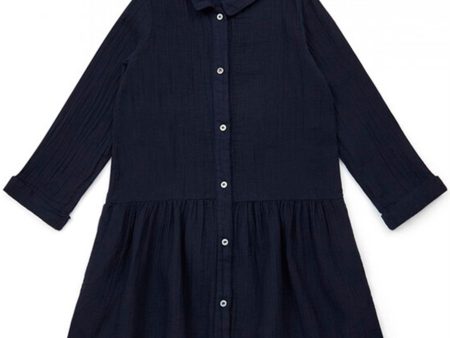 BONTON Navy Rafia Dress For Sale