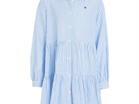 Tommy Hilfiger Lurex Stripe Shirt Dress Blue Stripe For Discount