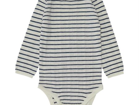 FUB Baby Rib Body Ecru Royal Blue Cheap