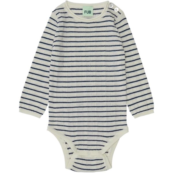 FUB Baby Rib Body Ecru Royal Blue Cheap