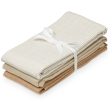 Cam Cam Copenhagen Muslin Cloth 3-pack Classic Stripes Camel For Discount