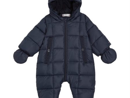 Tommy Hilfiger Baby Monotype Tape Ski Suit Desert Sky For Discount